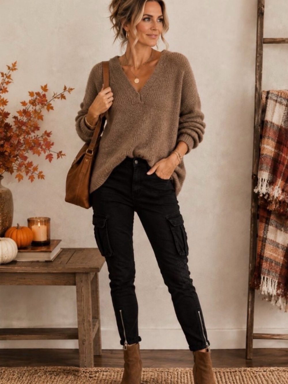 L’agence Sz 27 Montgomery Skinny Cargo Black Pants Twill chino Jeans zip ankle